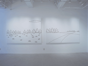 Sachiko TEMMYO exhibition  -two doors away- at lapnetship,tokyo,from december 01 to 10,2000